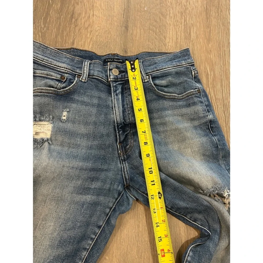 Lucky Brand Mens Distressed‎ Paint Splatter Straight Leg Jeans Blue W32 L32